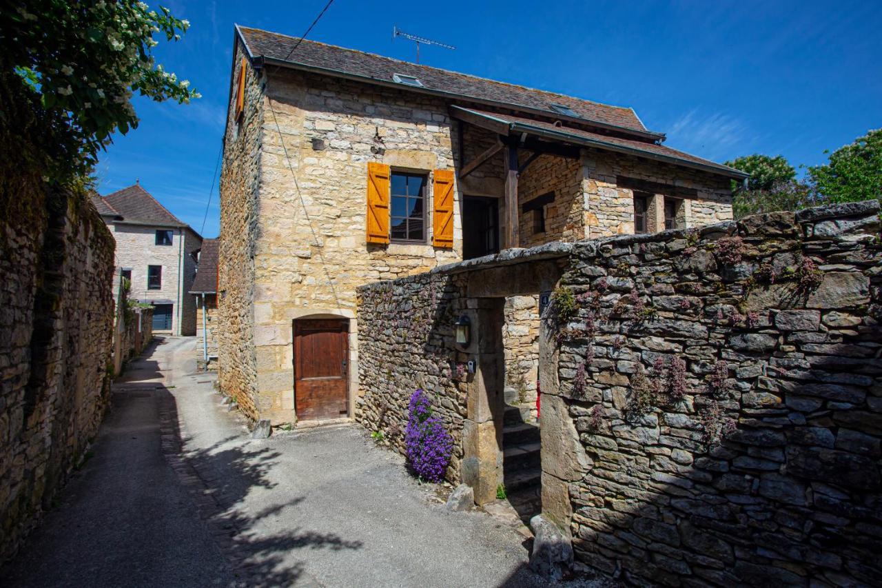 Maison En Pierres Au Coeur Du Village Medieval De Villeneuve Exteriör bild